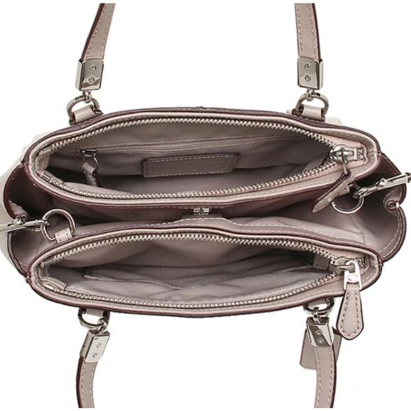 Coach Textured Leather Christie Carryall Tote Satchel Cross Body Purse - Picture 8 of 8